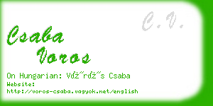 csaba voros business card